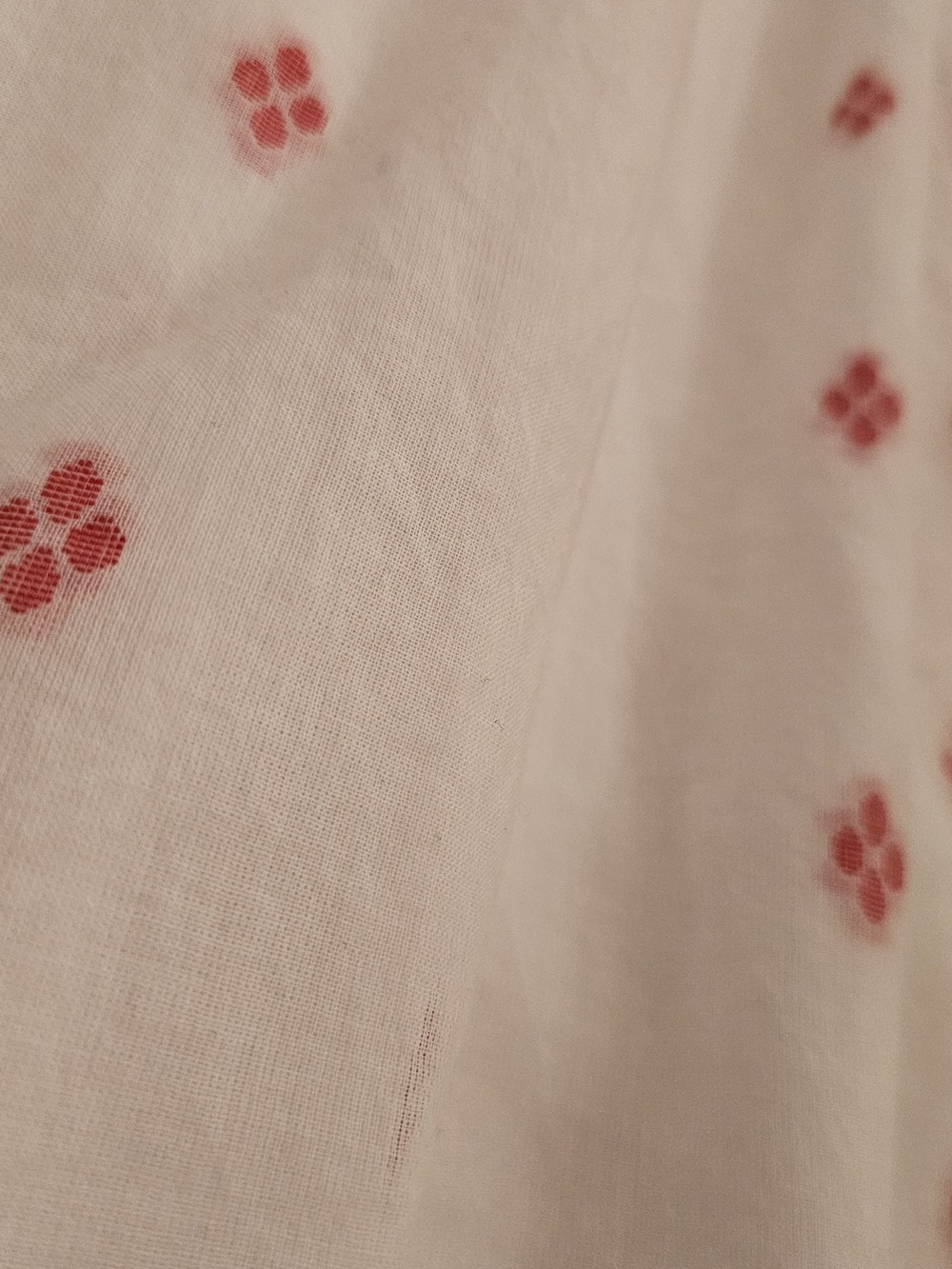 J.Crew Womens White Gauzy Top Smocked Neck Short Sleeve Red Embroidered Dots XXS - Picture 2 of 12